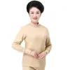Roupa Térmica de Outono e Inverno para Mulheres de Meia-Idade e Idosas, Algodão Acolchoado de Três Camadas, Roupa Térmica Quente para Mães, Roupa Térmica Masculina e Feminina para Todas as Idades, Camada Base de Outono e Inverno