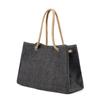 Bolsa feminina de linho para ombro, nova, de alta capacidade, cor sólida, moda casual, bolsa de compras portátil, best-seller transfronteiriço da Amazon