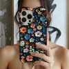Película para iPhone 18PM com capa retrô de pintura a óleo floral de fantasma, best-seller de Halloween transfronteiriço