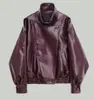 Moda feminina de comércio exterior transfronteiriço europeu e americano, versátil, solta, casual, padrão lichia, manga longa, jaqueta de couro hot girl para primavera e outono