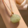 Atacado de Fabricante Pingente de Buda de Jade Afegão Natural para Mulheres, Jade Rosa Raiz de Lótus Pingente de Buda Jade Gelo Pingente de Buda