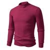 Tricô Masculino Gola Alta Meia Cruzada Estoque Pronto Transfronteiriço Inverno 2025 Novo Suéter Slim Gola Média Peça de Baixo Tricô Tendência