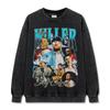 Camiseta de Manga Curta Estampada Hip-hop Retrô Transfronteiriça Mike Miller MacMiller Moletom com Capuz Gola Redonda Versátil High Street