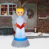 Navidad Amazon Ángel Blanco Puro Lectura Luminoso Inflable Adorno Modelo Suministros Decorativos Césped Patio Impermeable