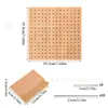 Tablero de Ganchillo de Bambú y Madera, Marco Tejido a Mano de Bambú y Madera, Tablero de Malla de Lana Hecho a Mano, Tablero de Bloques Cuadrados de Madera para Crochet