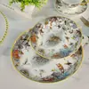 Série Oge Aijia Prato de Jantar Ocidental Prato Duplo Louça Doméstica Prato de Porcelana Óssea 8 polegadas 10 polegadas Pratos Caixa de Presente