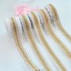 Ventas Directas de Fábrica Manualidades Navideñas de Boda Hechas a Mano Rollo de Encaje Cinta de Encaje de Doble Cara Rollo de Arpillera