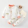Traje de chaqueta acolchada de algodón para bebé otoño e invierno bebé cálido grueso invierno dividido ropa acolchada ropa acolchada de algodón para hombres, mujeres y niños pantalones de algodón
