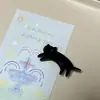 Nuevo Estilo Coreano Gato de Patas Cortas Etiqueta Dorada Gatito Colorido Versátil Pinza Lateral Flequillo de Gato Pinza para el Cabello Gato de Dibujos Animados Pinza Lateral