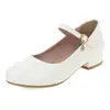 Zapatos de talla grande y pequeña, zapatos Mary Jane de punta redonda y tacón bajo para mujer, zapatos de estudiante para mujer con correa única y hebilla, zapatos de mujer de comercio exterior