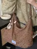 Bolsa Tote Texturizada Simples Estilo Novo Inverno 2025, Bolsa Casual Fashion com Personalidade, Bolsa de Ombro Transversal Feminina de Nicho