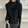 Suéter de punto tridimensional floral estilo francés transfronterizo para mujer, para principios de otoño, temperamento vintage, ajuste ceñido, manga larga