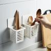 Portapalillos Multifuncional Estilo Japonés Escurridor Perforación Libre Montado en la Pared Cocina Cuchara Soporte para Palillos Estante de Almacenamiento Creativo
