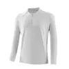 Nova Camiseta Masculina Outono/Inverno 2026 Cor Sólida Simples Sem Costura Alta Elasticidade Meio Zíper Gola Alta Camisa Casual Camada Base Masculina
