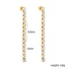 Pendientes de Borla de Zirconia Europeos y Americanos Moda Femenina Exquisitos Estilo Lujo Ligero Versátiles Cadena de Diamantes de Color Redonda Accesorios Pendientes Transfronterizos