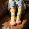 Calcetines personalizados para mujer, hechos a medida según muestras, calcetines de algodón puro, producción de muestras, jacquard con estampado de dibujos animados, OEM/ODM, industria del calcetín de Zhuji
