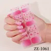 Pegatinas para Uñas Temáticas Navideñas Transfronterizas Zhengxiang, set de 16 piezas, con diseños de Santa Claus de dibujos animados, película de esmalte de uñas impermeable y pegatinas para uñas - disponibles en stock