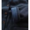 Cárdigan informal holgado de cuello redondo para mujer, estilo harén, con forro polar, color azul violáceo, para invierno