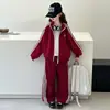 Conjunto de Ropa Deportiva Casual Estilo Coreano para Niñas de Primavera y Otoño para Niños Mayores y Pequeños, Sudadera de Moda para Niños, Ropa Popular de Otoño