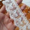 Renda de Flores Exquisita Malha Bordado de Algodão Onda Borda Reta Renda DIY Roupas Infantis Acessórios de Costura para Alça de Ombro