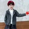 Chaqueta de Punto para Niños Otoño Invierno 2026 Nuevo Estilo Japonés Sudadera con Capucha para Bebé Ropa de Otoño Cárdigan de Punto con Cremallera para Niños