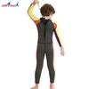 Traje de buceo para niños nuevo al por mayor de 2.5MM, traje de baño de una pieza de manga larga, cálido, protección solar, para esnórquel, aguas termales, surf
