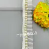 Fornecimento direto da fábrica novo chiffon dobra prensada renda ondulada unilateral branco pérola fita de gorgurão gola punho acessórios