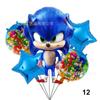 Nuevo globo de aluminio de caricatura de Sonic the Hedgehog fiesta de cumpleaños sonido Chico Modelado traje infantil al por mayor