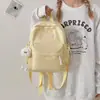 Mochila de Estudante Casual de Cor Sólida Simples Estilo Japonês de Alto Valor Nova para o Verão Grande Capacidade Versátil Bolsa de Viagem
