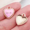 Aleatorio 20/50/100 Plata Antigua Corazón de Ángel Corazón de Durazno Accesorios de Joyería Pulsera DIY Colgante de Collar de Llave Colgante