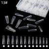 1-34 Forma de Uña de Cristal Extensión Puntas de Uña Sin Soporte de Papel Puntas de Uña de Extensión Puntas de Uña de Fototerapia Rápida Forma de Uña de Cristal con Patrón