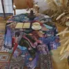 Mantel Jacquard de Tela Engrosada Estilo Pintura al Óleo Van Gogh Rectangular Anti-Arañazos de Gato Retro Mantel para Mesa de Café Decoración de Ambiente