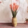 Vaso de Chão de Rattan do Sudeste Asiático Decoração Inserção Flor Seca Flor de Seda Flor Tecida Sala de Estar Sala de Jantar Decoração de Janela Resistente a Quedas