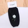 Fundas de Manga de Terciopelo para Otoño e Invierno, Mangas de Longitud Media para Mujer, Anti-Manchas, Cálidas, Lindos Protectores de Manga con Bordado de Flores al por Mayor
