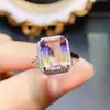 Anillo de Amatrino Natural Popular al por Mayor de Fábrica Plata S925 Incrustado Piedra Principal 9*11 Joyería de Lujo Venta Directa de Fábrica