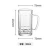 Vaso de Cerveza Engrosado al por Mayor Vaso de Cerveza de Barril Vaso de Piña Simple Tamaño Grande con Asa Gran Capacidad Vaso para Beber Agua en Casa