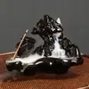 Quemador de incienso de reflujo transfronterizo alta montaña y agua que fluye quemador de áloe y sándalo ceremonia del té Zen decoración creativa para el hogar interior estufa de cerámica