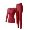 Venda Direta de Fábrica Estilo Popular Transfronteiriço com Bojo Camada Base Térmica Invisível Sem Costura Roupas de Outono e Calças Compridas Traje Térmico