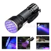 Lanterna UV Violeta com 21 LEDs Lâmpada para Unhas Detecção de Fluorescência UV Lanterna para Inspeção de Notas Impressas Lanterna de Escorpião