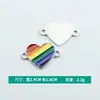 Atacado do Fabricante Versão Coreana Criativa Padrão de Coração Duplo Pendurado Gotejamento de Óleo Liga Metálica Colar Pulseira Pingente Joias Acessórios DIY