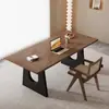 Mesa Larga de Madera Maciza, Escritorio Sencillo, Mesa de Comedor para Sala de Estar en Casa, Mesa Rectangular para Computadora, Mesa Francesa Vintage, Escritorio de Oficina