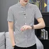 Camisa de Manga Corta para Hombre Verano Nueva Blanca de Manga Corta Juvenil Casual de Negocios Entrevista Trabajo Profesional Ropa Formal