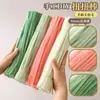 [pensando dice nuevo color] Bolsa de materiales DIY hecha a mano de barra retorcida macaron al por mayor barra retorcida de lana de felpa