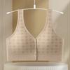 Ropa interior hermosa con botones frontales para mujeres de mediana edad, estilo de madre, chaleco de lactancia con botones frontales, sujetador sin varillas para mujeres de mediana edad y mayores