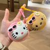 Nuevo monedero de peluche para niños, monedero con cremallera y diseño de muñeco de dibujos animados, mini bolso portátil para auriculares.