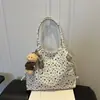 Bolso de Hombro Perezoso Estilo Coreano Personalidad Gran Capacidad Viaje de Commute Bolso de Tela Retro Estrella Casual Elegante Bolso Tote