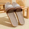 Pantuflas de Lino para Primavera, Otoño y Verano, Pantuflas de Verano Tejidas de Paja de Ratán con Suela Gruesa para Hombres y Mujeres, Adecuadas para Uso en Casa y en Interiores