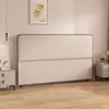 Cabeceira Estilo Minimalista Moderno Extremamente Estreita, Vendida Separadamente, Painel de Encosto em Madeira Maciça, Modelo Ultrafino, Cabeceira Integrada de Chão Estofada Macia com Couro de Garra de Gato