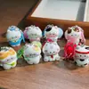 Pingente de Gato em Pé 3D de Tamanho Médio Bola de Pelo Fofa Desenho Animado Pingente Fofo com Contas Chave Acessórios para Bolsa Doce