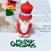 XQ357 venta al por mayor de fábrica marca nueva serie navideña Muñeco de dibujos animados colgante goma blanda Santa muñeco de nieve accesorios